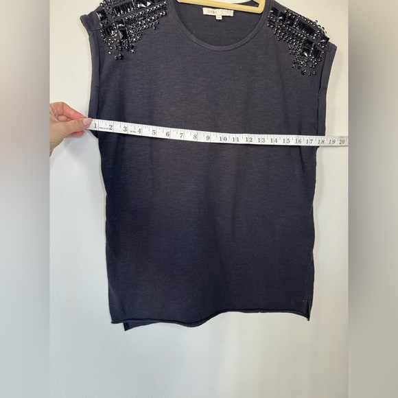 Maje Black Embellished T-Shirt – Size 2 - Picture 9 of 17